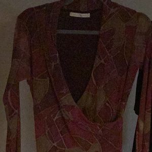 Multi colored brown with ragged hem